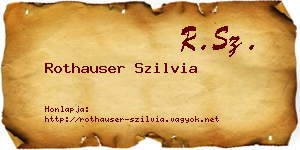 Rothauser Szilvia névjegykártya